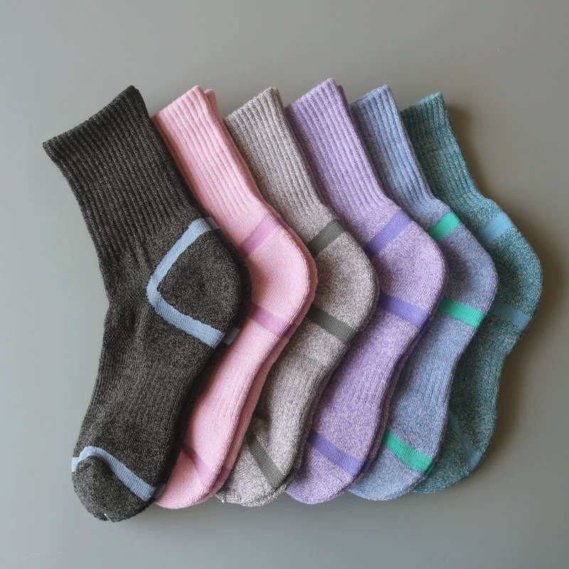 Winter basketball football travel socks, for running, increased thickness, mid-length
