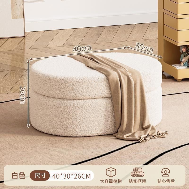 Taburete de zapatos de cambio de puerta doméstica taburete de zapatos de lujo ligero de alto nivel sensación de sala de estar sofá taburete de asiento taburete de vestuario taburete largo image 6