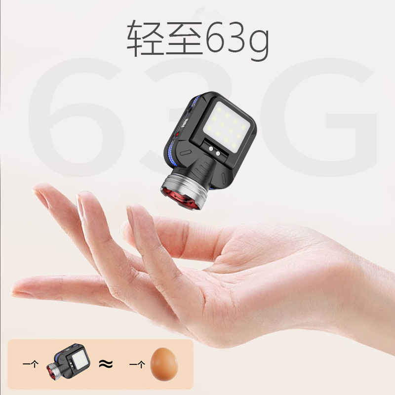 Transfronterizos nuevos faro al aire libre portátil multifuncional sombrero lámpara de motocicleta impermeable lámpara de advertencia campamento lámpara de trabajo de emergencia