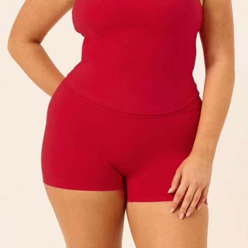 Europa y América trajes de yoga transfronterizos para mujeres cuello colgante con cojín de pecho chaleco deportivo de alta elasticidad de alta velocidad de elevación de cadera seco pantalones de gimnasio