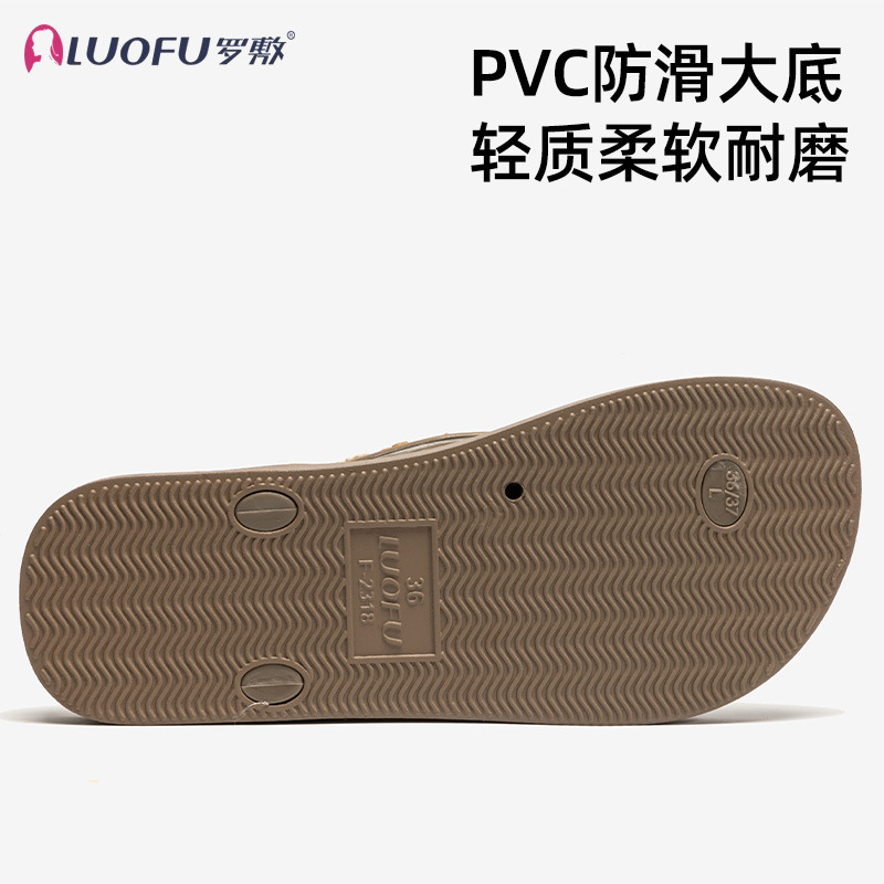 Luoshu nuevo verano grasa chanclas de la mujer ropa de corte de moda diamante zapatillas de playa cómodas zapatillas antideslizantes