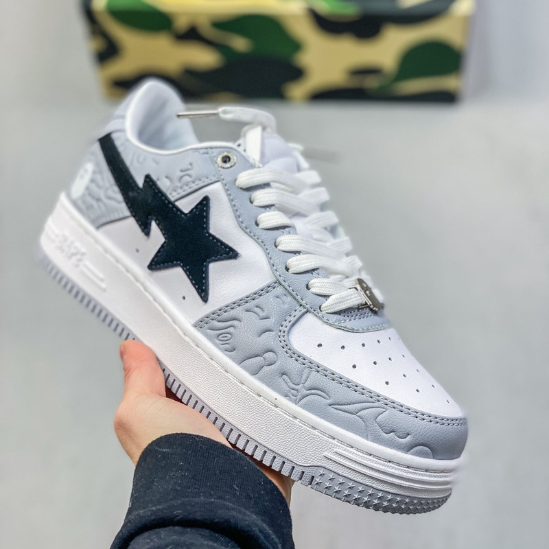 純正 BAPE パテントレザースニーカー猿頭光沢カジュアルシューズ安逸猿カップルストリート AF1 Sta スニーカー|undefined
