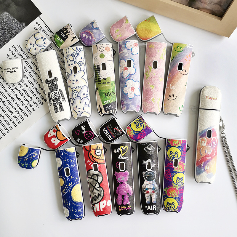 Relax5 Generation Protective Case Cartoon Printed Leather Embossed Silicone Case Ruiyue Fifth Generation Phantom Yueke Lanyard