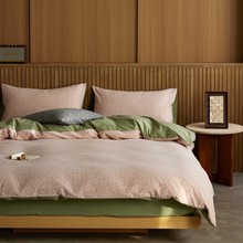 简约现代风a类色织全棉四件套 四季款亲肤贴身透气床上用品家纺