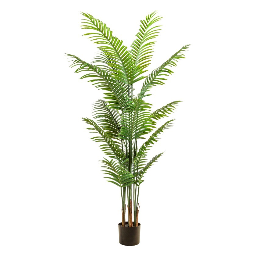 Venta caliente Simulación transfronteriza Plantas verdes de girasol de cola suelta Plantas en maceta Sala de estar Gran piso Decoración de piso Planta de decoración Anchoa de cola de fénix