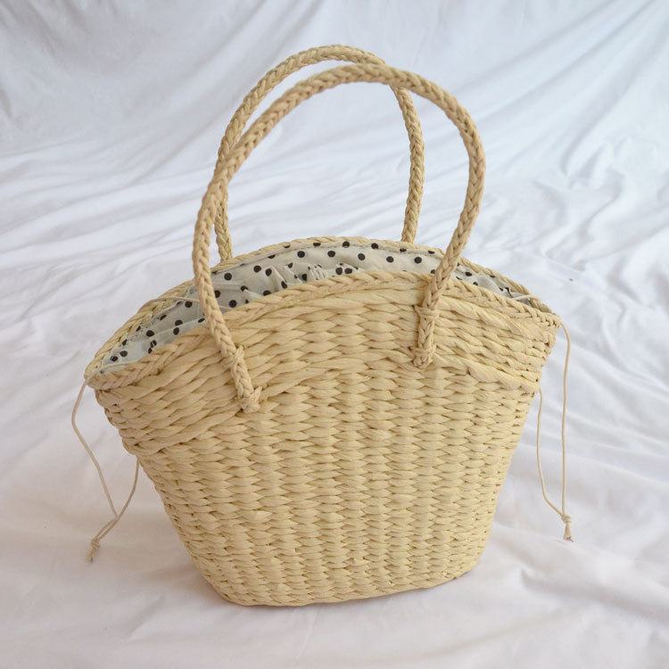 Women New Fashion Straw Woven Portable Seaside Holiday Handbag41*25cm display picture 4