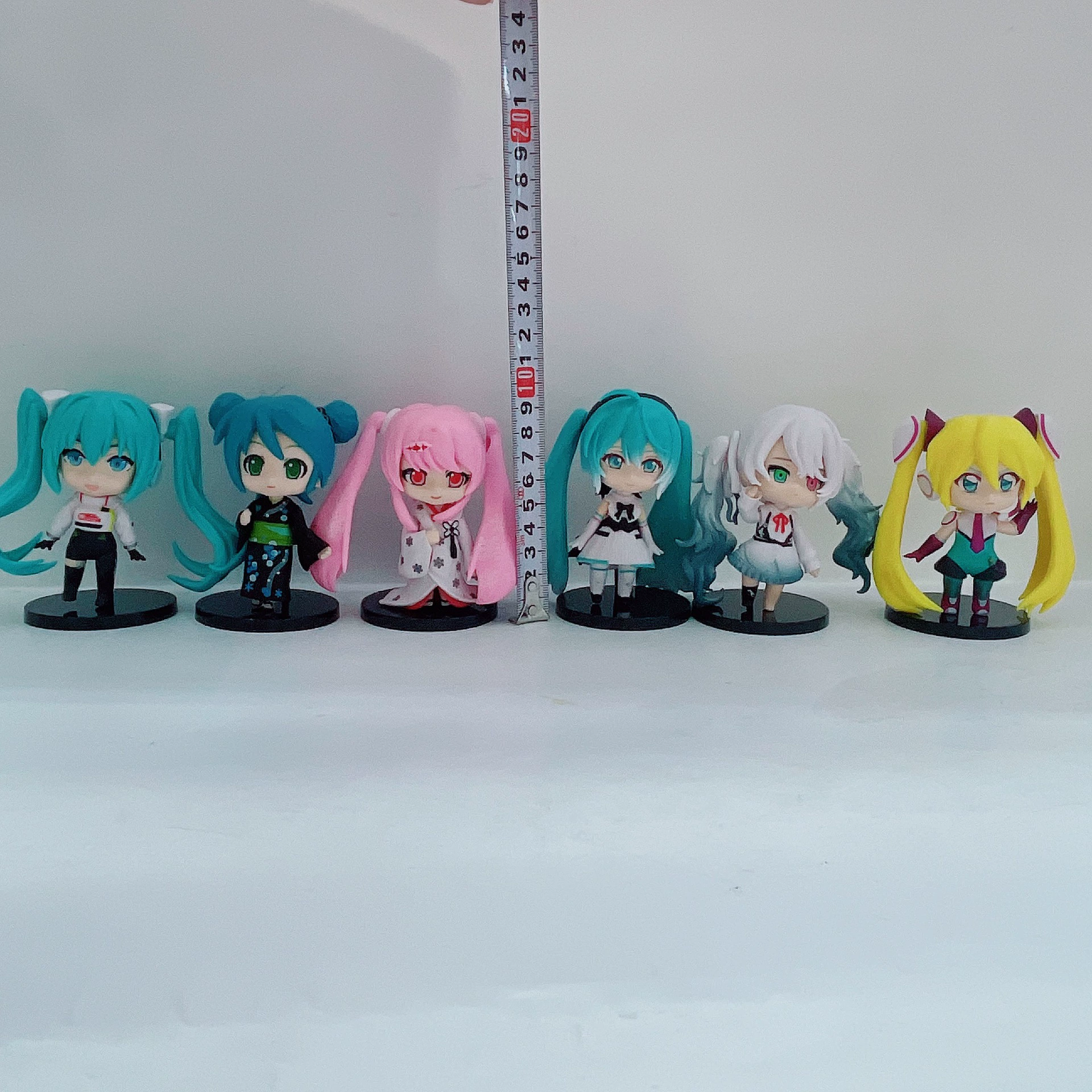 Набор фигурок Hatsune Q version — 6 чиби фигурок из ПВХ, ≈10 см для торта/машины/коллекции