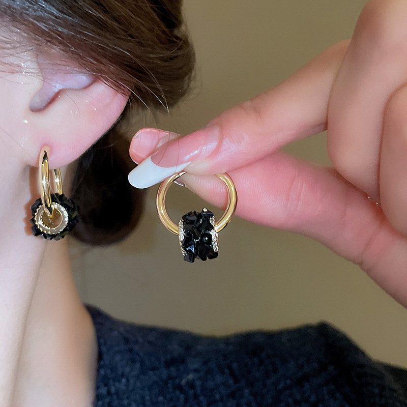 184# silver needle-gold-black