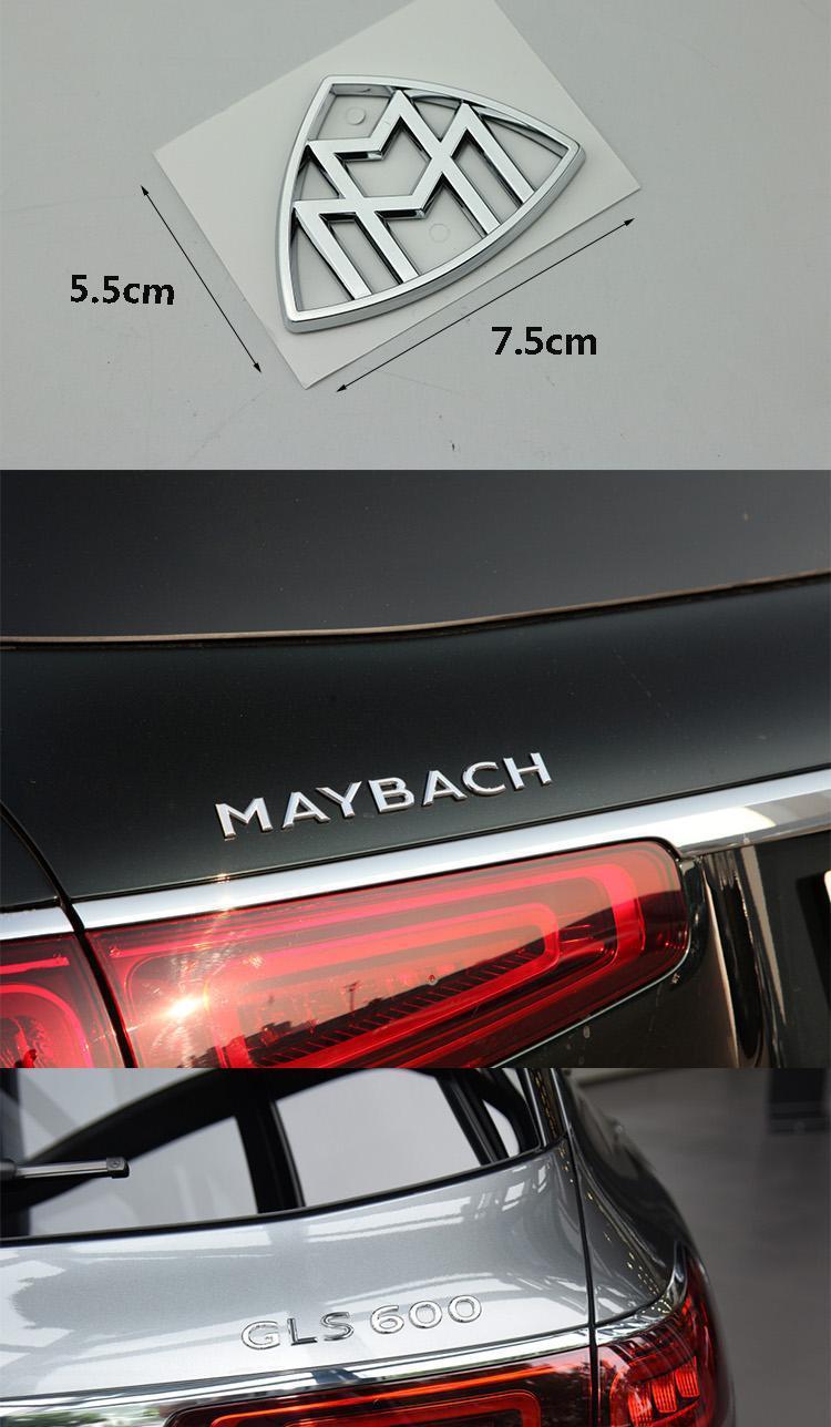 New Mercedes-Benz Maybach GLS-Class GLS480 GLS600 modified car emblem, rear badge, English lettering, car sticker