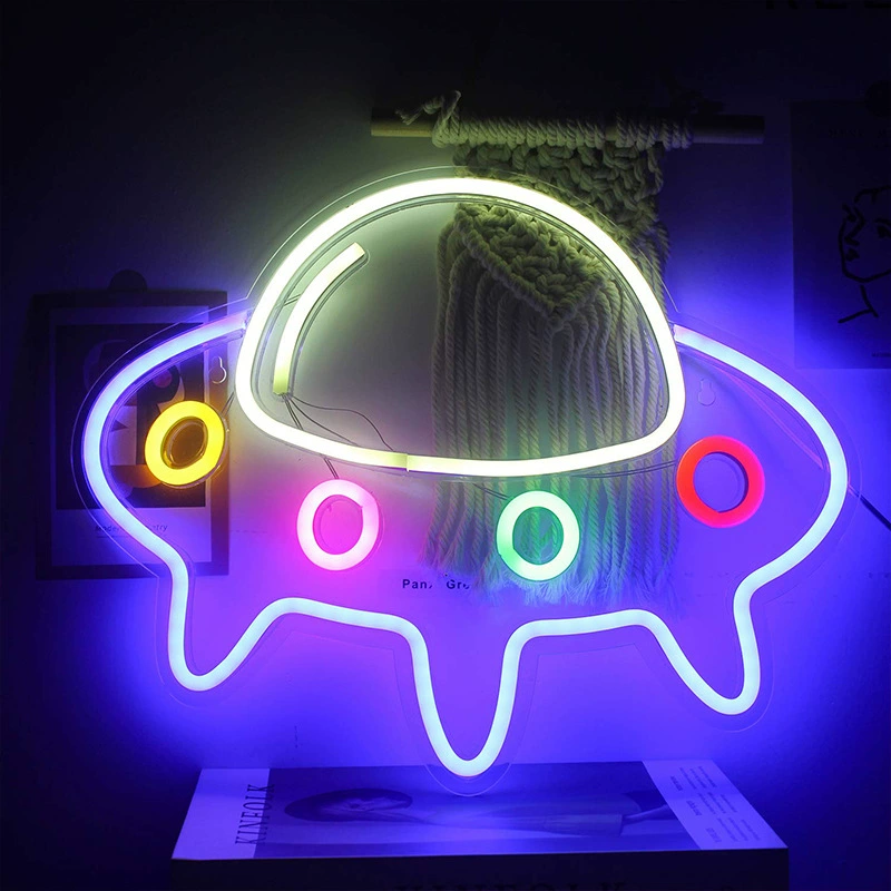 Настенный светильник LED, креативный неоновый ночник для спальни, разные формы, 5В USB или 12В адаптер