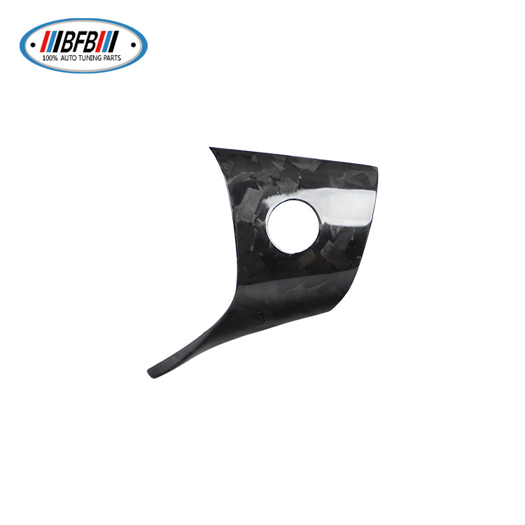 100% Real Carbon Fiber Steering Wheel Cover Sticker - For Tesla Model Y 3 - Forged Carbon Fiber Steering Wheel Cover 3-Piece