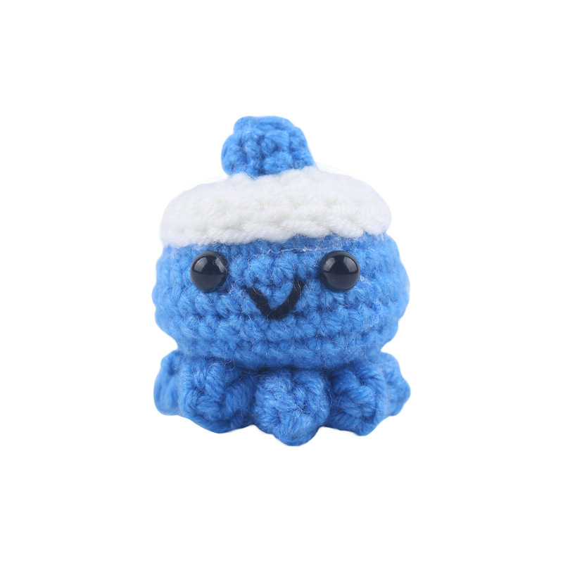 Nuevo Super lindo animal pulpo mordedor hecho a mano de ganchillo lana chupete cadena juguete Accesorios