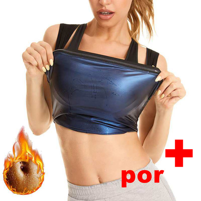 Amazon sauna sudor ropa correr deportes yoga fitness ropa con tira de silicona vientre contrayendo chaleco sudor-Romper el cuerpo que forma la ropa