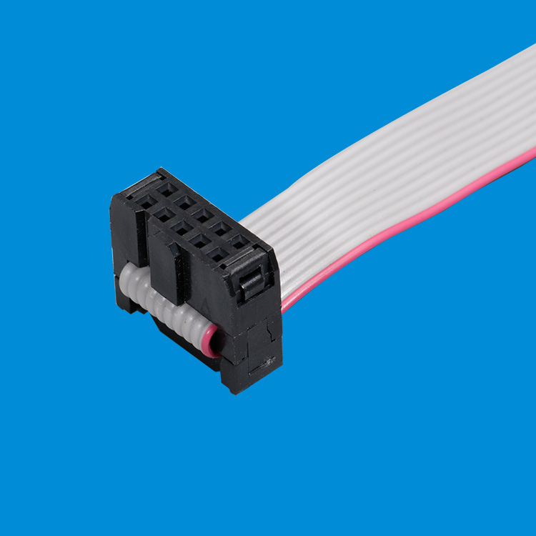 IDC灰排线2.54mm间距 2651红边灰排线 28#7*0.127  厂家电子线束