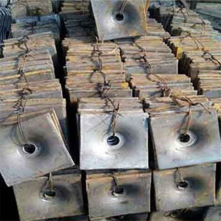 140 * 140 * 8 plataforma de anclaje de perno de mina agujero redondo equipo de soporte de placa de anclaje