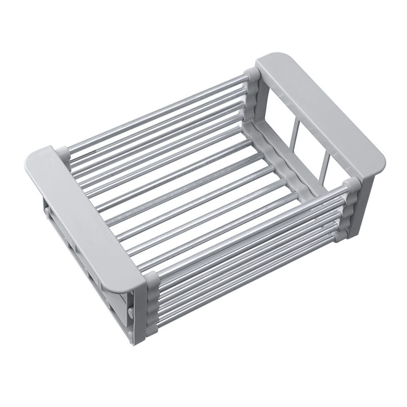 Retractable drain basket, tableware, water control basket, drain rack, sink dish, fruit and vegetable kitchen rust-proof sink drain basket