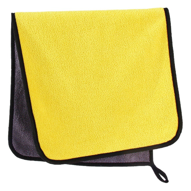 Toalla de lavado de coches al por mayor de doble cara Toalla de coche de secado rápido extra gruesa de coral absorbente Toalla de lavado de coches logo gratis