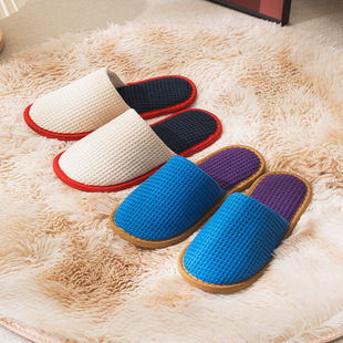 Star Hotel and B&B Disposable Waffle Slippers for Home Hospitality and Travel Thickened Slippers Can Be Ordered Wholesale