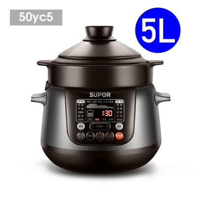 蘇泊爾tg40yc5電気シチュー鍋3-4リットル知能全自動湯沸かし器電気土鍋紫砂鍋養生粥家庭用|undefined