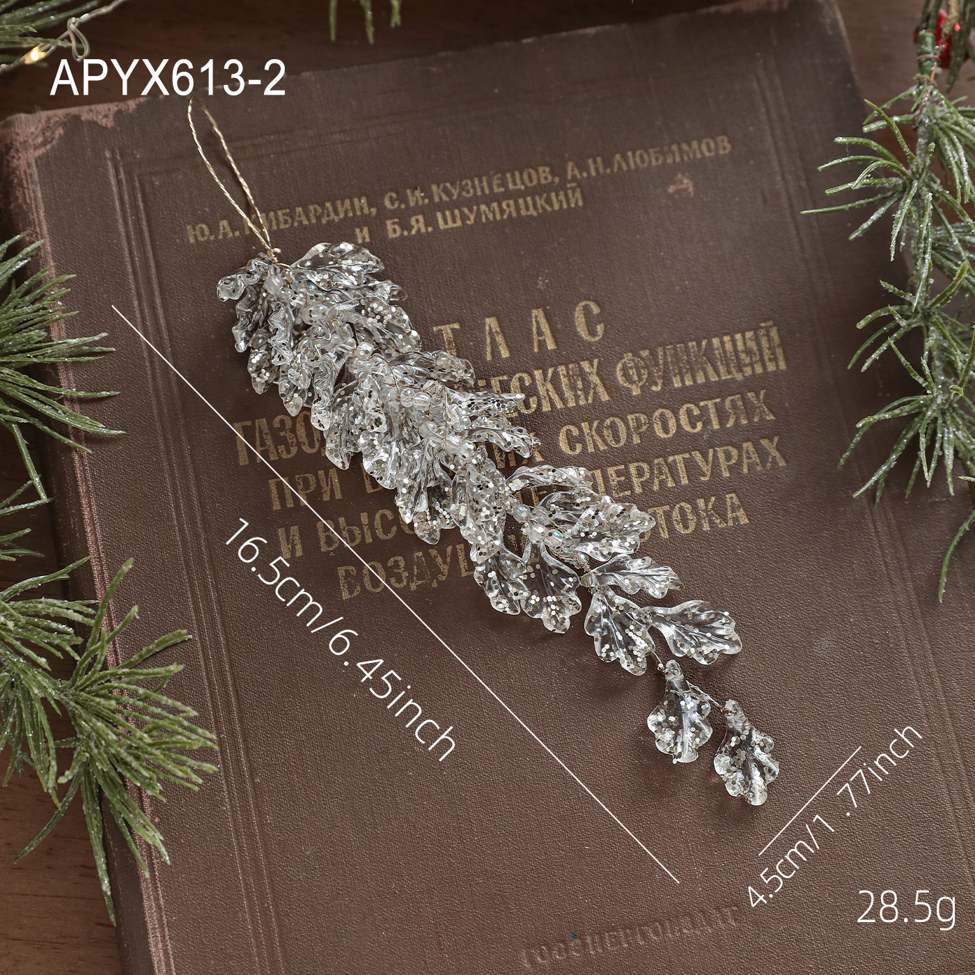 Nuevos productos transparentes cristal acrílico hielo de uva colgante perla colgante colgante de gota de agua colgante decoración de árbol de Navidad colgante