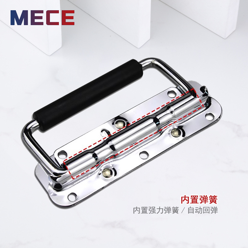304 stainless steel spring handle folding pull ring prop box tool aluminum box wooden box handle industrial activity handle