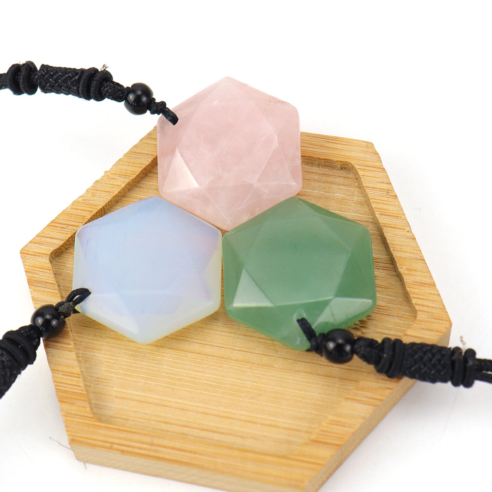 Fashion Hexagram Crystal Plating Pendant Necklace 1 Piece