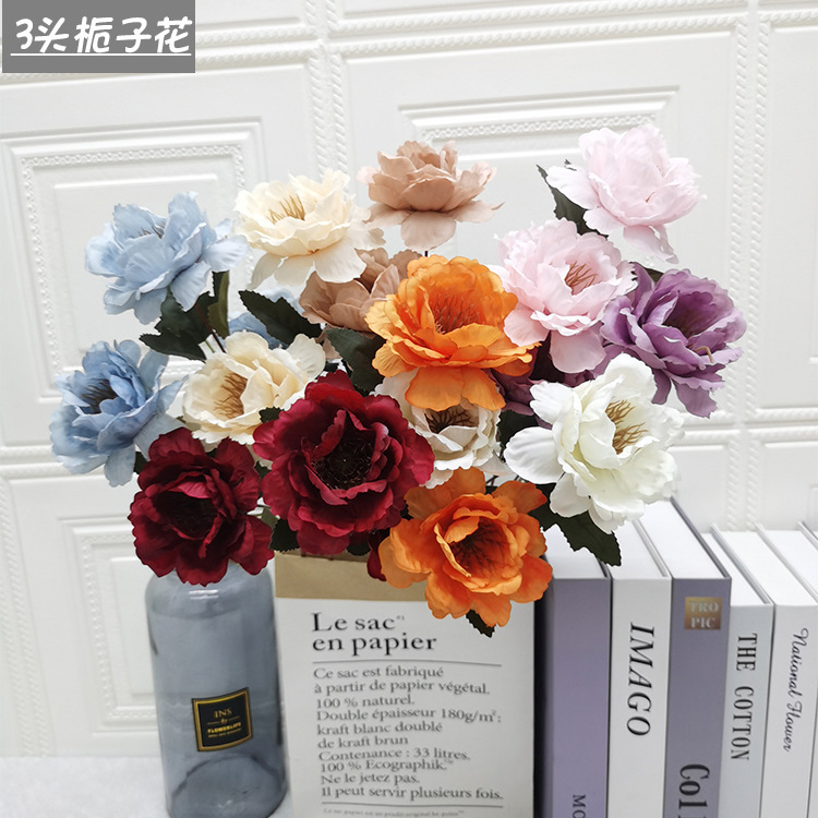 Spot wedding simulation flowers 3 Gardenia wedding auditorium decoration Road home display hibiscus peony flowers Spot wedding simulation flowers 3 Gardenia wedding auditorium decoration Road home display hibiscus peony flowers
