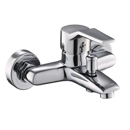 All-copper YELTS triple shower faucet hot and cold water mixing valve household simple shower set floor-standing bathtub faucet