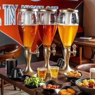 Beer Keg, Wine Tower, Cola Cannon, Wine Cannon, Barrel Bar Machine, Wine Column, Beer Jug, Commercial Beer Double-Head Beer Tap, Metabo