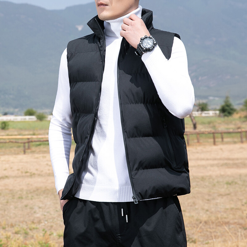 Autumn and Winter Young and Middle-aged Men's Vest down Cotton Vest Men's Light Vest Winter Waistcoat Plus Fat Large Size Jacket Autumn and Winter Young and Middle-aged Men's Vest down Cotton Vest Men's Light Vest Winter Waistcoat Plus Fat Large Size Jacket