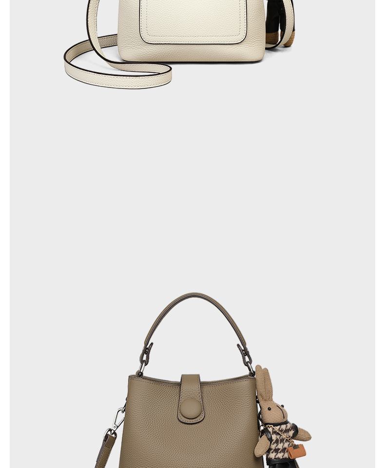 Bucket Bag Aus Echtem Leder Für Damen Elegante Schultertasche_voghion.com