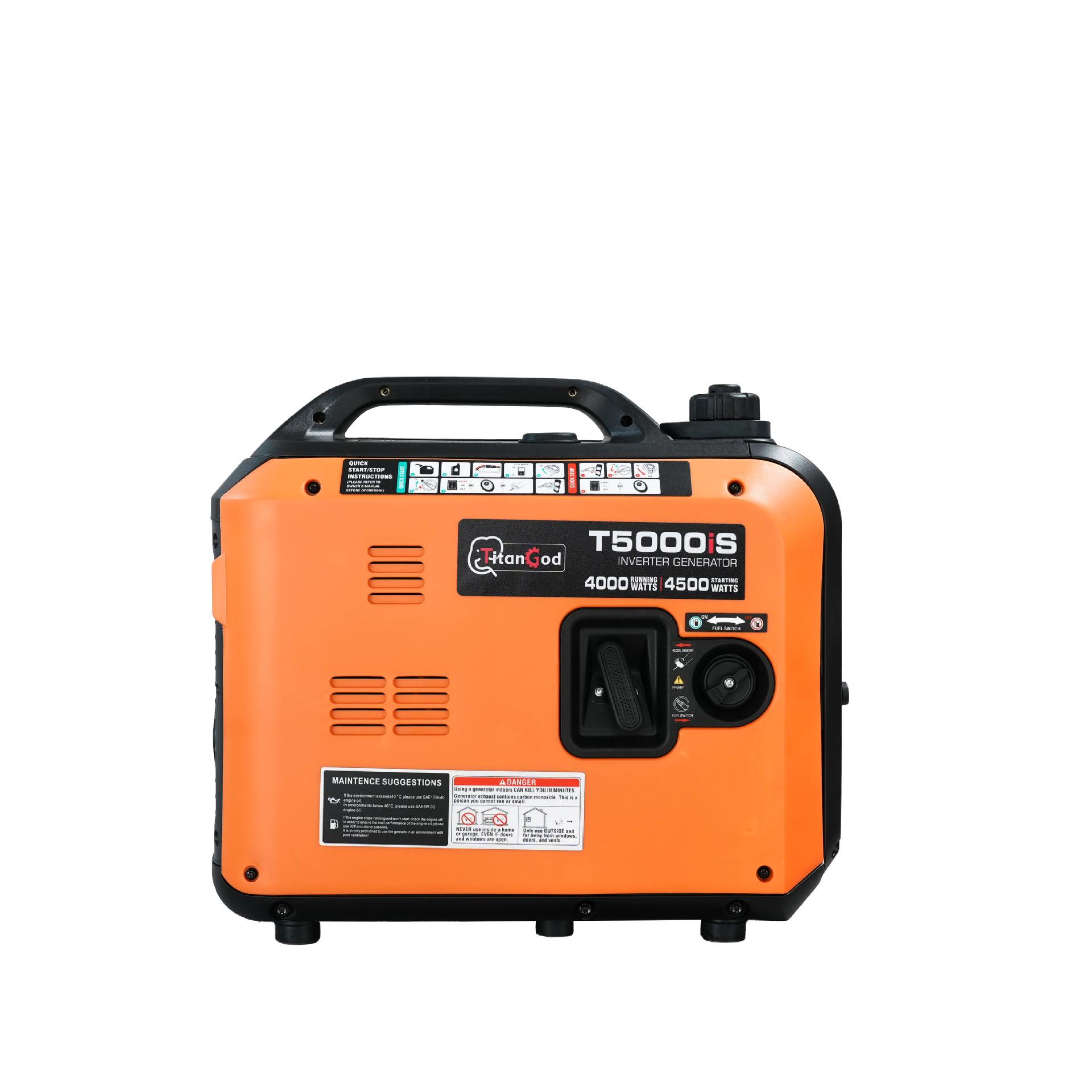 Gasoline Generator, Small 220V Generator, Small Household Silent Generator, Portable for Camping and Outdoor Use