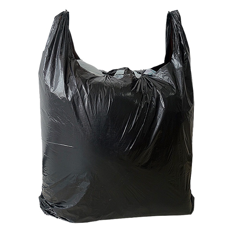 Bolsa de basura grande tipo chaleco, bolsa negra tipo satchel para mudanza, embalaje de ropa, bolsa de plástico grande extra gruesa, bolsa de basura grande