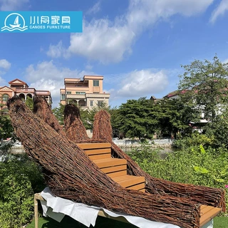 户外景观道具落地座椅巴厘岛藤编鸟巢景区网红打卡拍摄鸟巢藤秋千