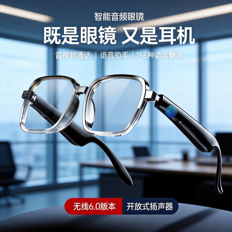 Xg92 Cross-Border Hot-Selling Smart Translation Outdoor Smart Bluetooth Glasses Dual-Ear Stereo Ai Wireless Headphones Xg92 Cross-Border Hot-Selling Smart Translation Outdoor Smart Bluetooth Glasses Dual-Ear Stereo Ai Wireless Headphones