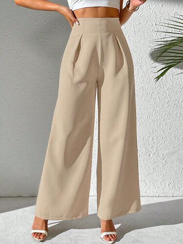 Stylish Spring Elegant Women's Chiffon Collage Pants, Slim High-Waist Casual Pants, Factory Wholesale