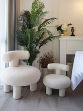北欧羊羔绒单人沙发椅小户型客厅网红轻奢简约现代设计师款休闲椅