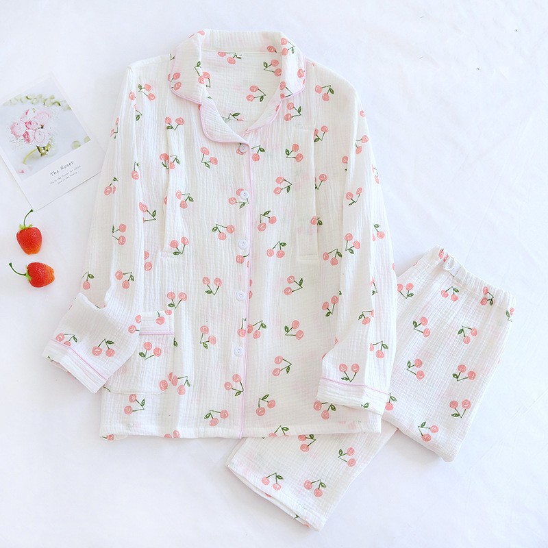 ZHY 화이트 체리 크레이프 감금복