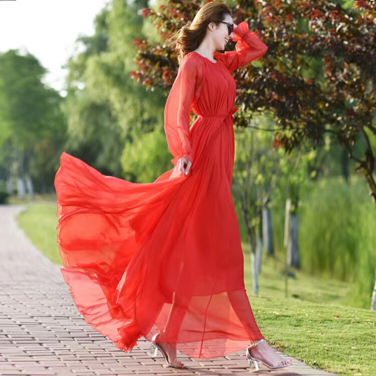 Extra Long Oversized Chiffon Skirt Plus Size Holiday Beach Skirt Bohemian Floral Oversized Fairy Long Skirt