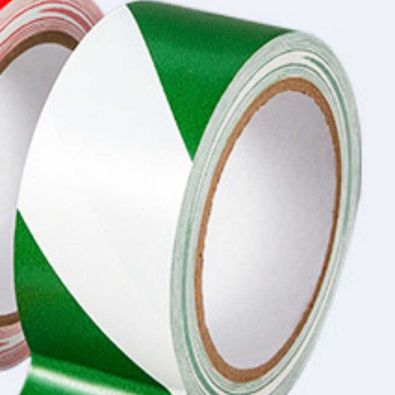 Cinta de advertencia Cinta de cebra amarilla negra Cinta de piso de PVC impermeable resistente al desgaste Cinta de posicionamiento de tráfico 5S