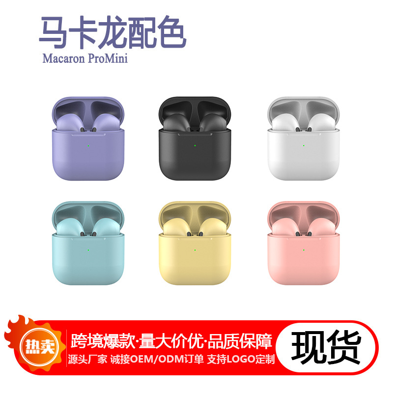 Auriculares inalámbricos deportivos de cuatro generaciones TWS Cross-border Pro mini macaron Pro 4 auriculares Bluetooth inalámbricos esmerilados