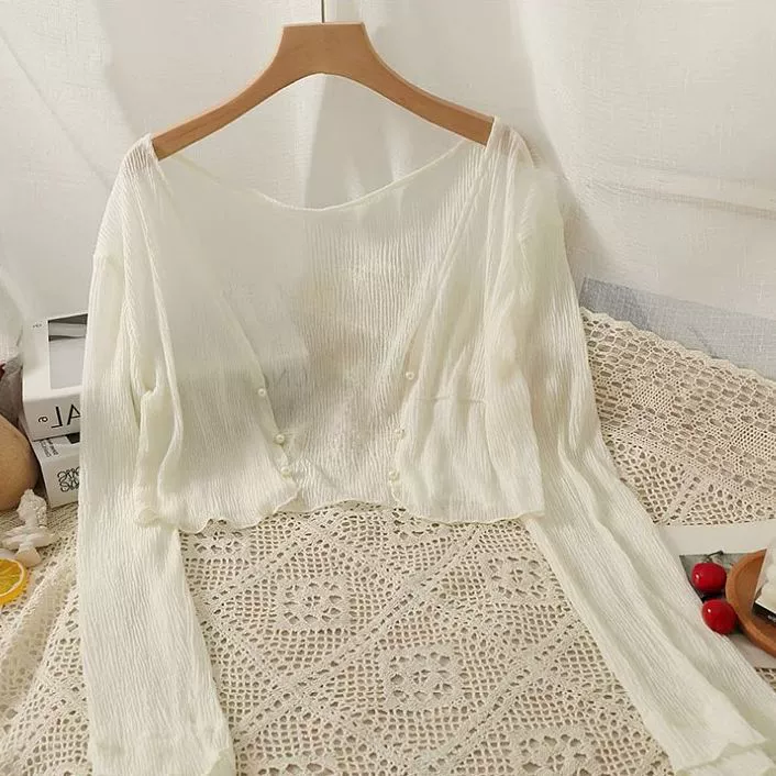 Солнцезащитный кардиган женский летний 2025 новый тонкий маленький платок с подтяжками