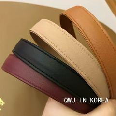jennie同款韩国新款复古气质PU皮质发箍简约百搭发卡皮头箍发饰女