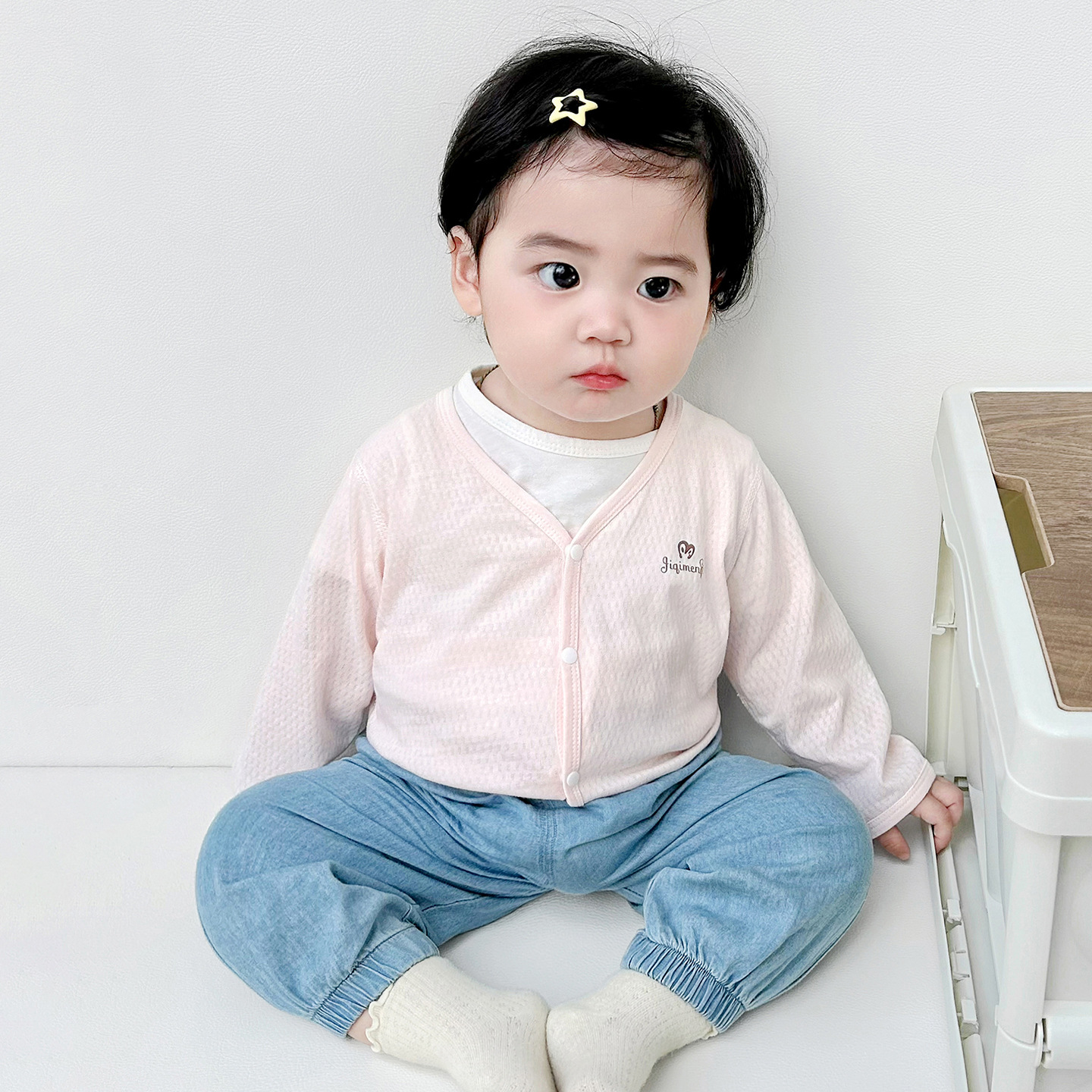 Ropa de protección solar para bebés, chaqueta de punto delgada con aire acondicionado para niños de verano, ropa de algodón de verano para niños y niñas, chaqueta para bebés