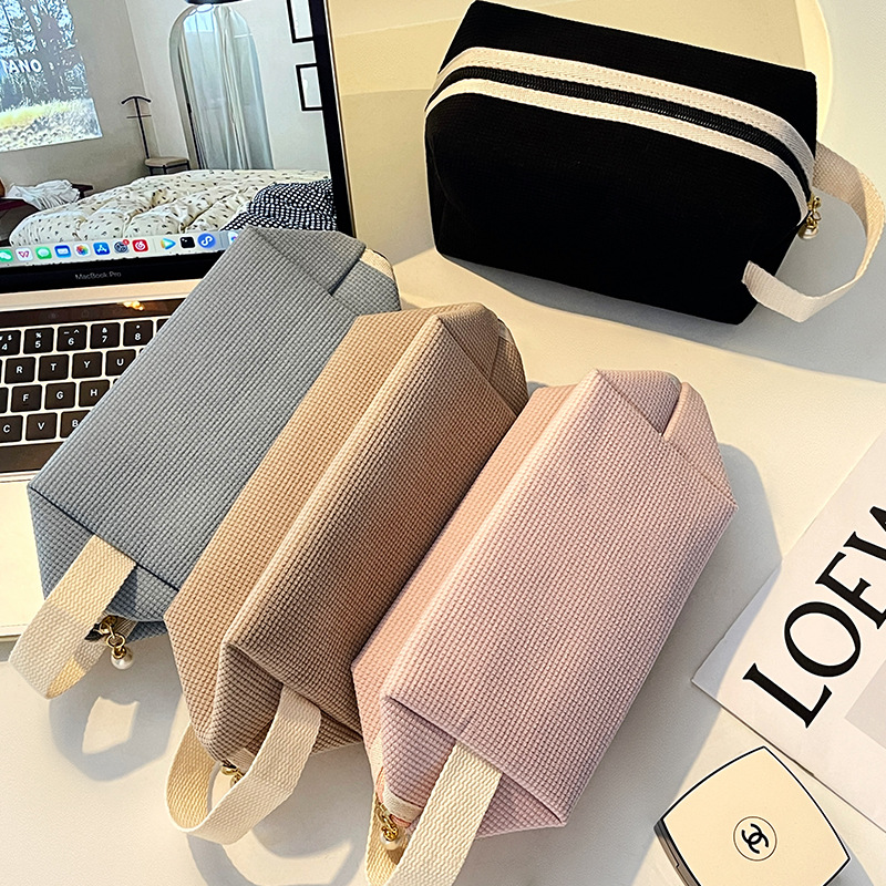 Nuevo bolso de maquillaje de velcro, bolso de lápiz labial portátil, bolso de lavado portátil de viaje, bolso de almacenamiento de gran capacidad y alto valor facial