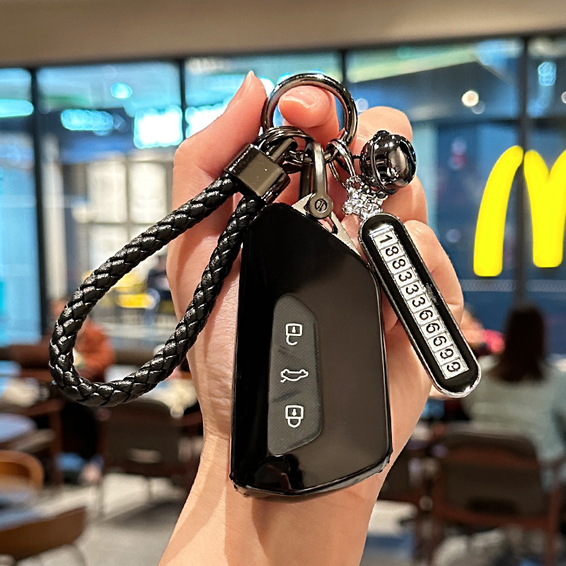 폭스 바겐 C [투명 블랙] 벨 꼰 로프 안전 번호판