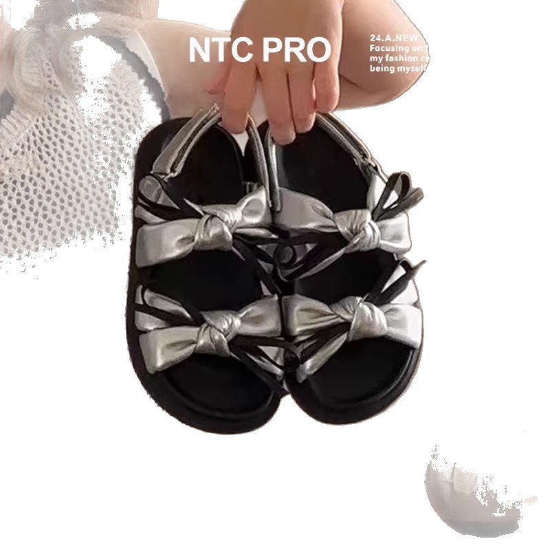 Sandálias de niñas verano 2026 nuevas niñas zapatos de doble arco princesa zapatos de playa suave para niños zapatos romanos image 6