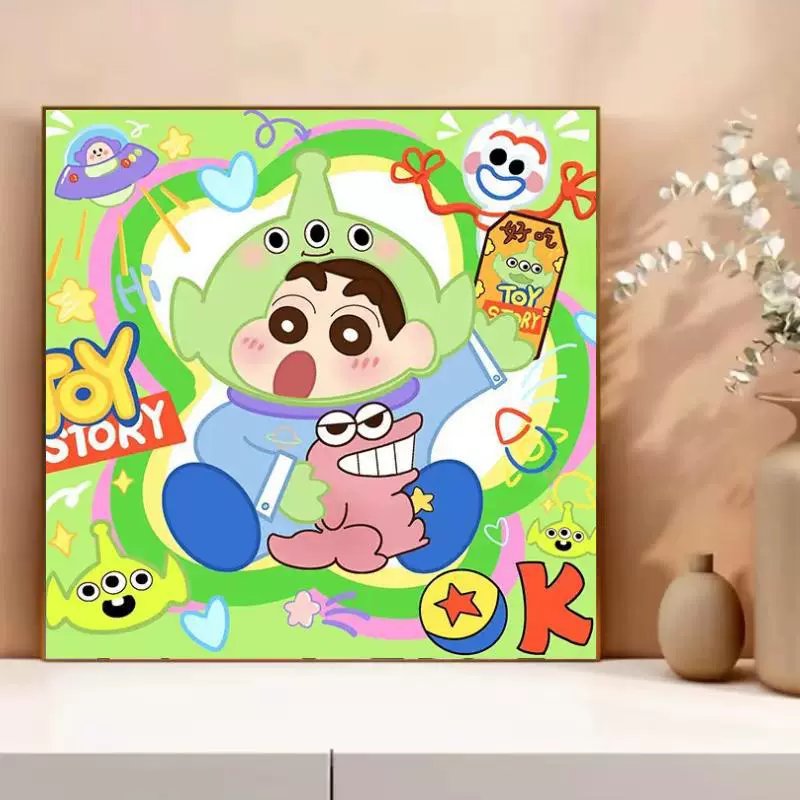 Digital cartoon crayons, children's coloring book, DIY, new collection