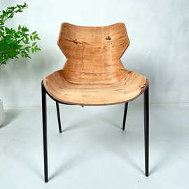 川龙网红现代意式餐椅洽谈椅金属脚架配夹板坚固耐用餐椅椅架