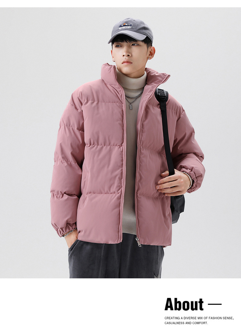 Herren Pufferjacke Für Den Winter, Warme Wattierte Freizeitjacke_voghion.com